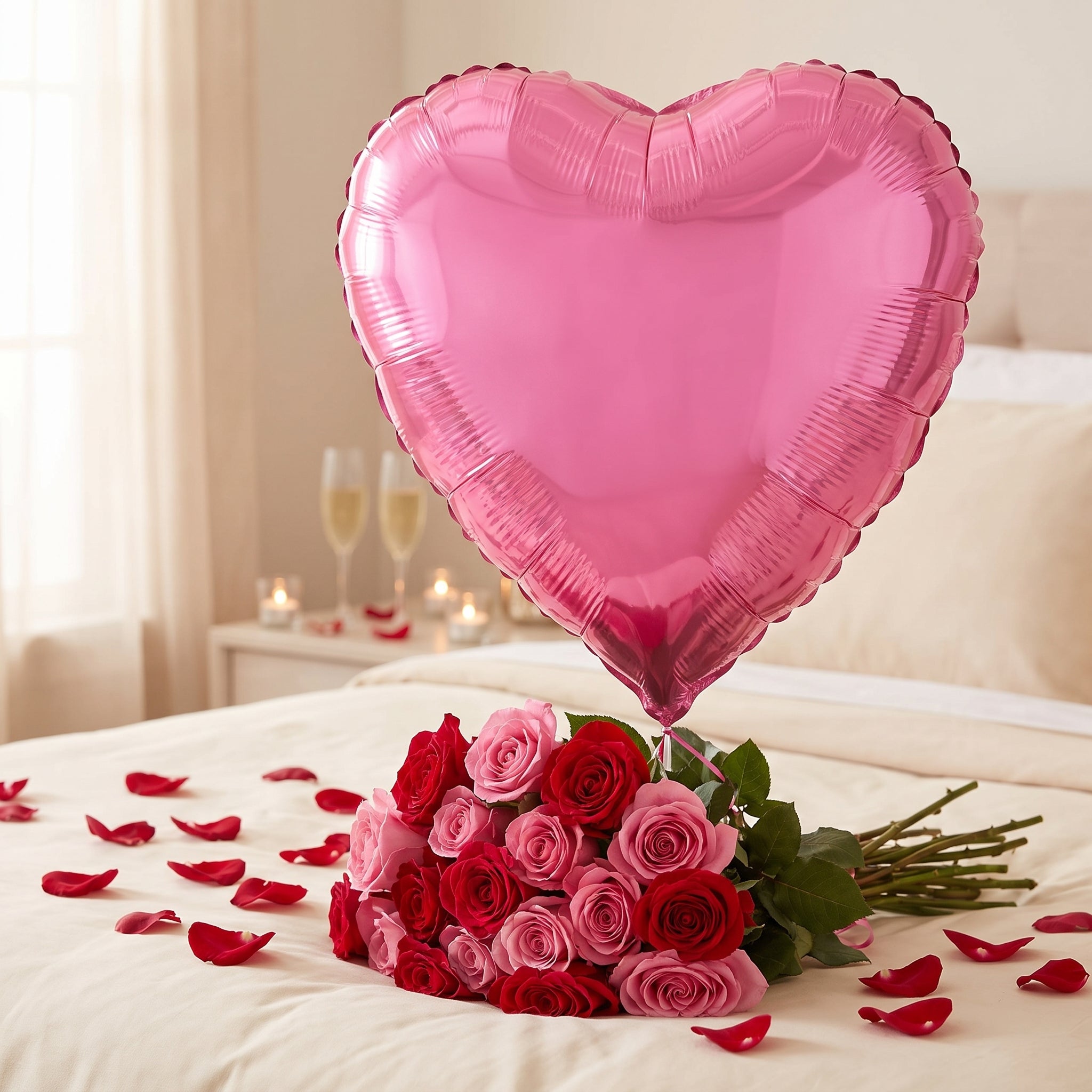 Bright Bubblegum Pink Heart Foil Balloon