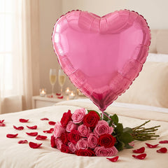 Bright Bubblegum Pink Heart Foil Balloon