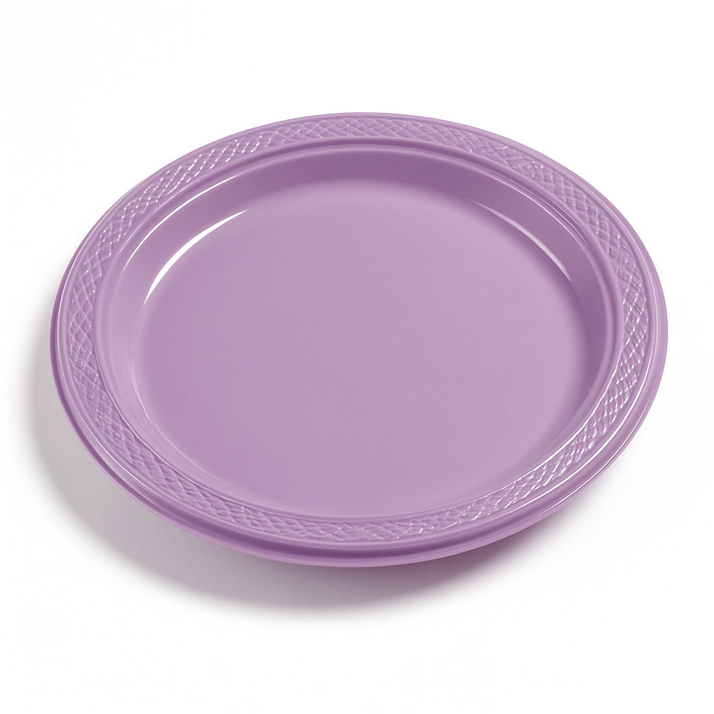 Lavender Plastic Dessert Plates - 7-Inch, 20 Pack