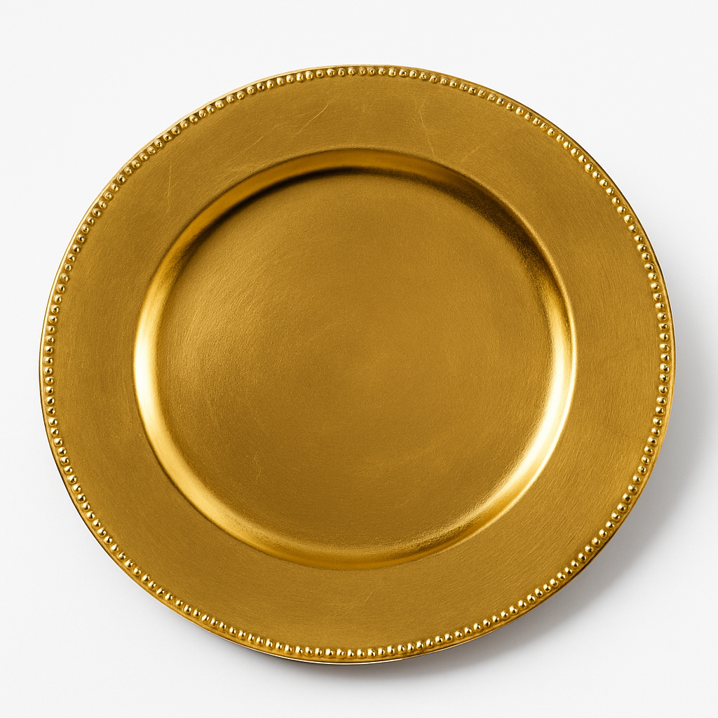Elegant Gold Round Charger Plate - 14"