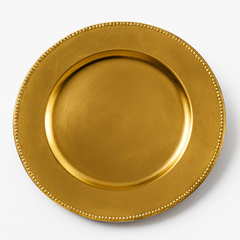 Elegant Gold Round Charger Plate - 14"