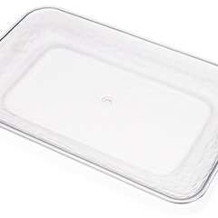 Clear Hammered Rectangular Premium Serving Tray - 12.5"