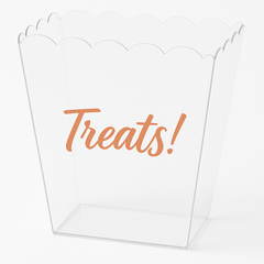 Clear Scalloped Treats Container for Candy Buffets