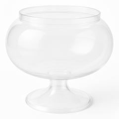 Gold Pedestal Clear Plastic Wine Glass