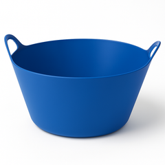 Blue Grad Round Plastic Party Tub with Built-In Handles