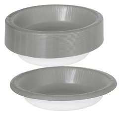 Elegant Silver 20oz Paper Bowls - Pack of 20