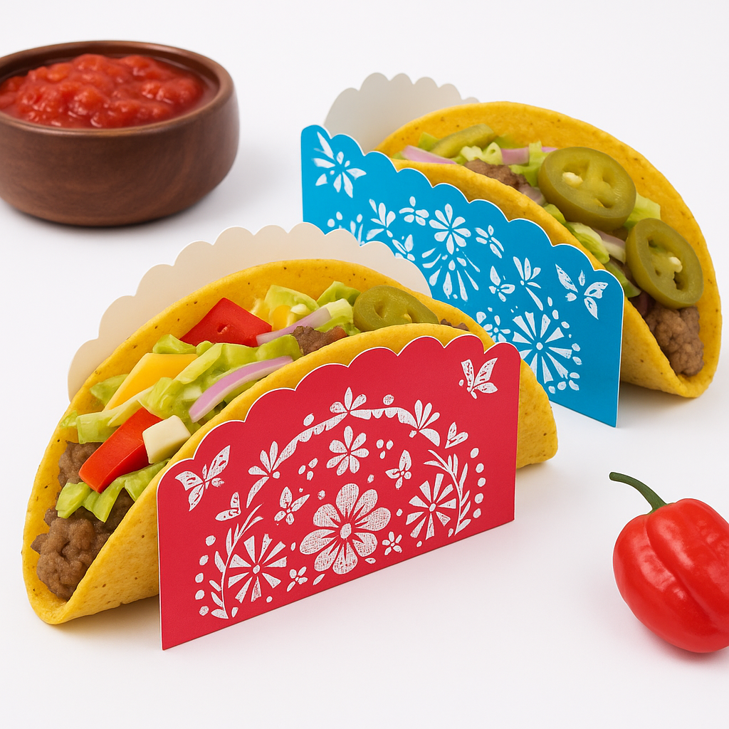 Vibrant Fiesta Taco Holders ‚Äì Set of 12