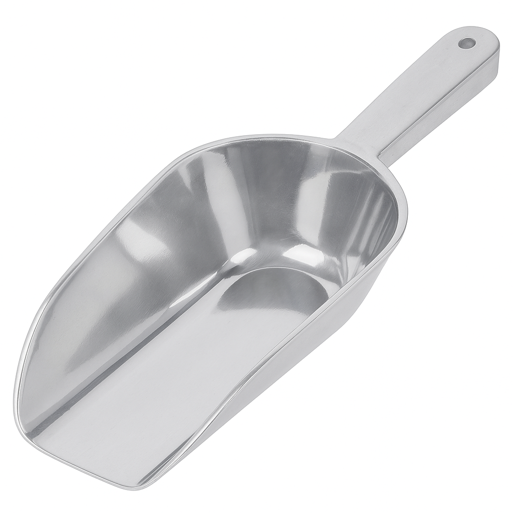 Silver Plastic Ice Scoop - 9-Inch