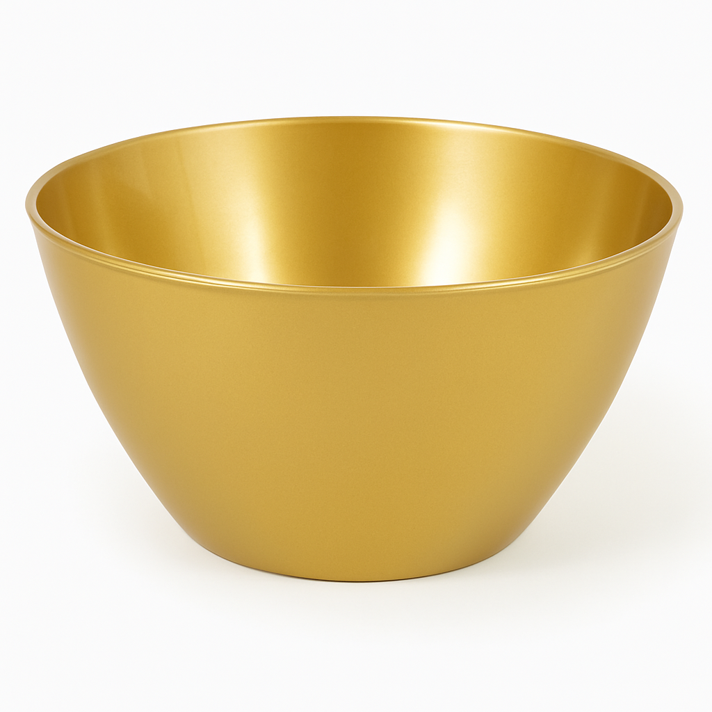 Elegant Gold 24oz Plastic Serving Bowl for Catering & Everyday Use