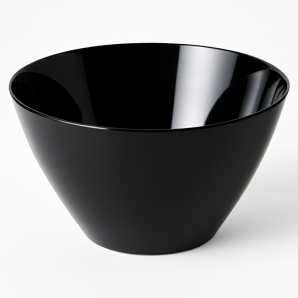 Elegant Black 5QT Plastic Serving Bowl for Everyday Entertaining