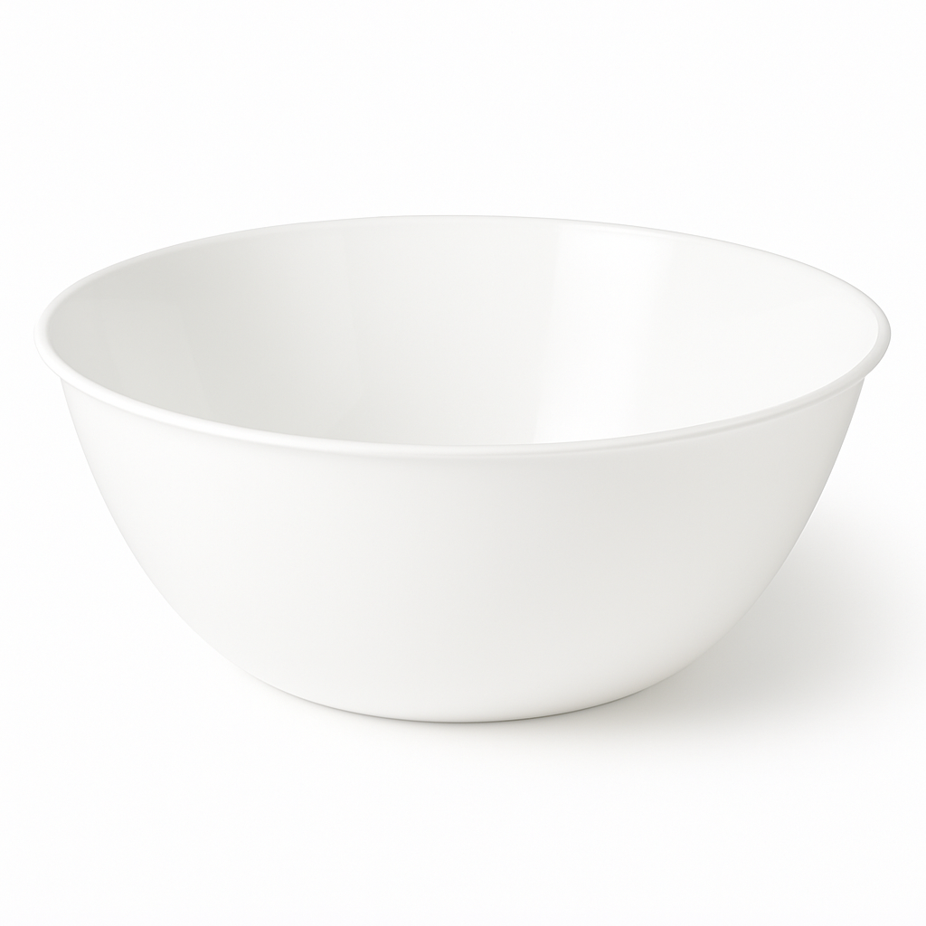 White 10 QT Plastic Serving Bowl for Catering and Events