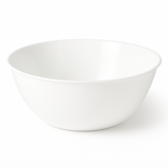 White 10 QT Plastic Serving Bowl for Catering and Events