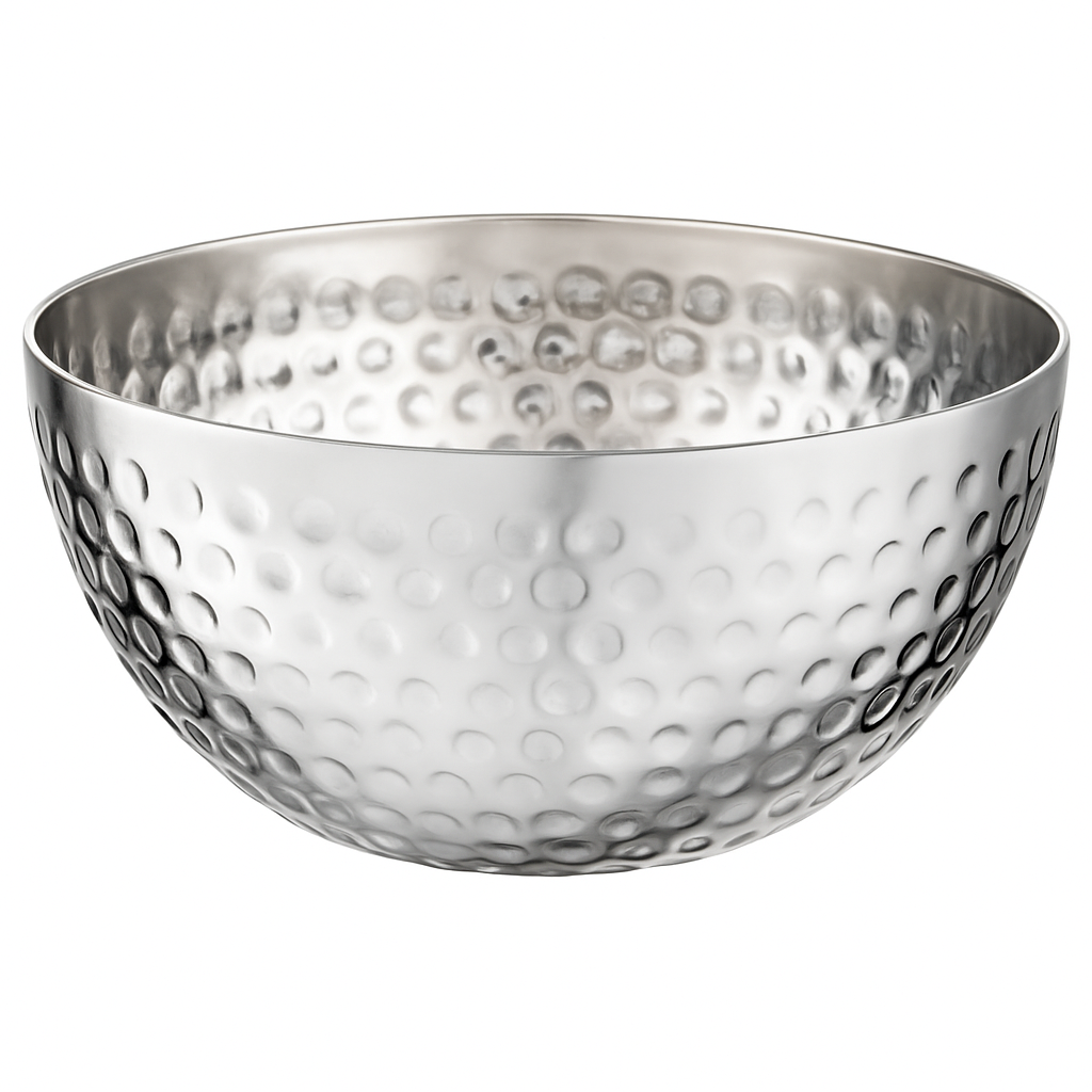 Elegant Gold Hammered Stainless Steel Bowl - 5.75"
