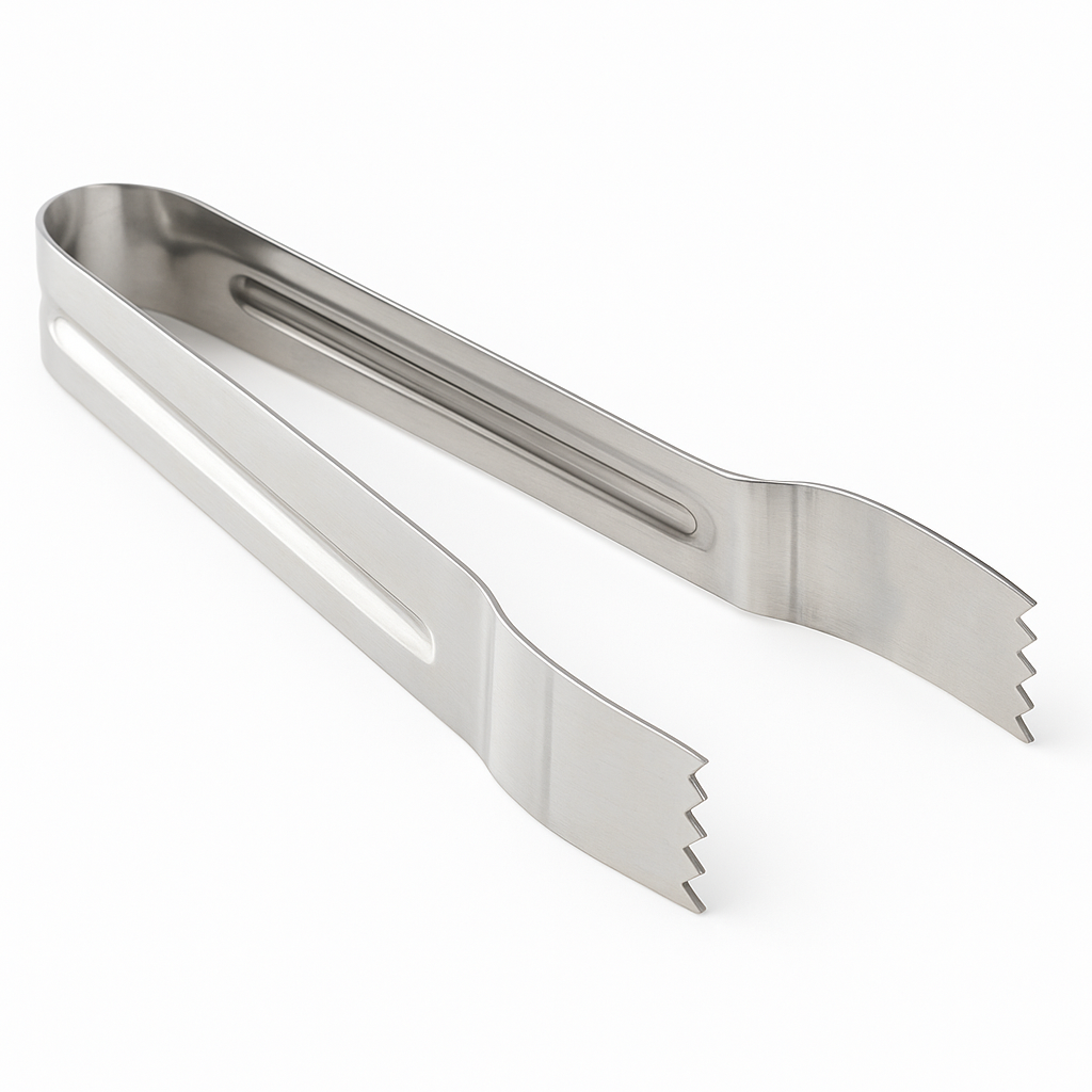 Silver Stainless Steel Serving Tongs - 5.7 Inch