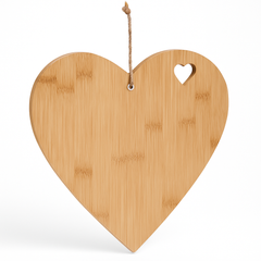 Heart-Shaped Bamboo Cutting Board for Valentine's Day