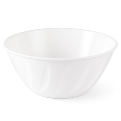 Elegant 2QT White Plastic Serving Bowl for Everyday Catering