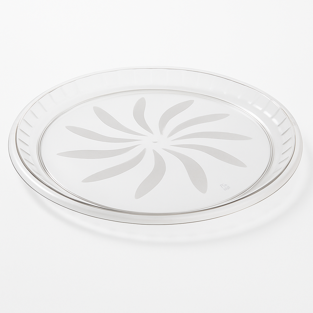 Elegant 16" Clear Round Plastic Platter for Any Occasion