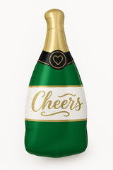 "Cheers" Champagne Bottle Foil Balloon - Air-Filled, 8-Inch