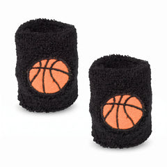 Basketball Sweat Bands - 2 Pack, Black and Orange
