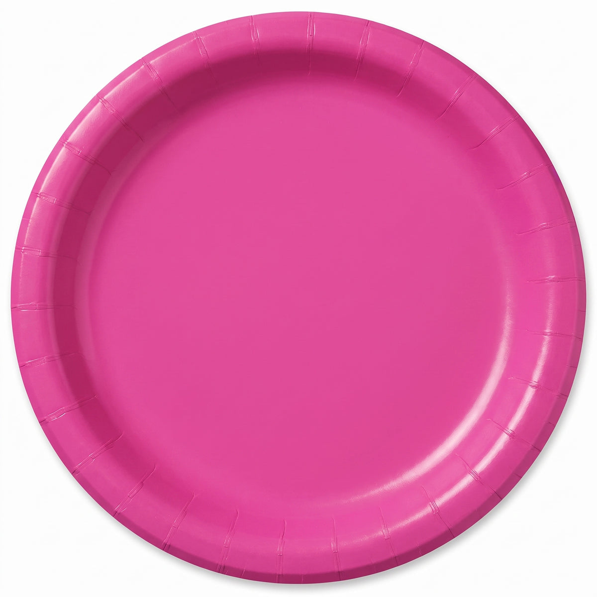 Bright Pink 6.75" Round Paper Plates - 16 Count