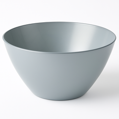 Silver 5 Qt Round Plastic Serving Bowl