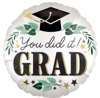 Satin "You Did It!" Ivy Graduation Foil Balloon - 18"