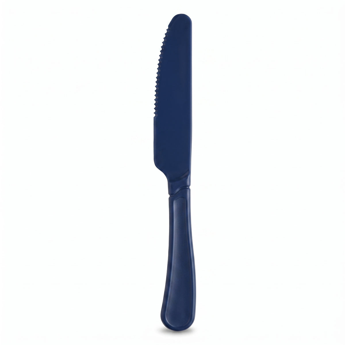 True Navy Heavy Duty Plastic Knives - Solid Color Collection - 7.5 in.