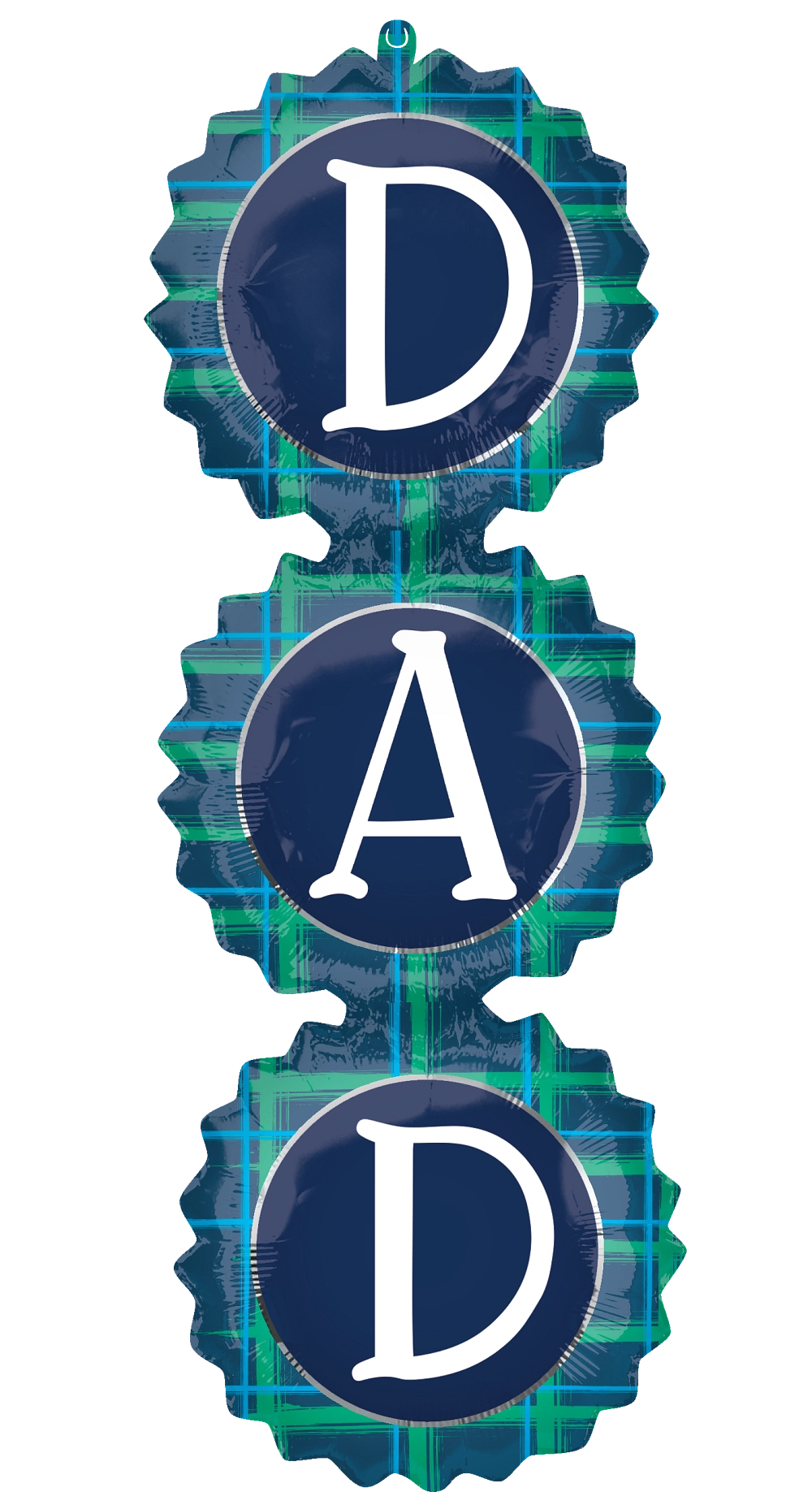 Super Shape Dad Checks Metallic Balloon