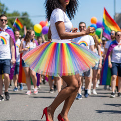 Rainbow Tutu Skirt - Vibrant Costume Accessory