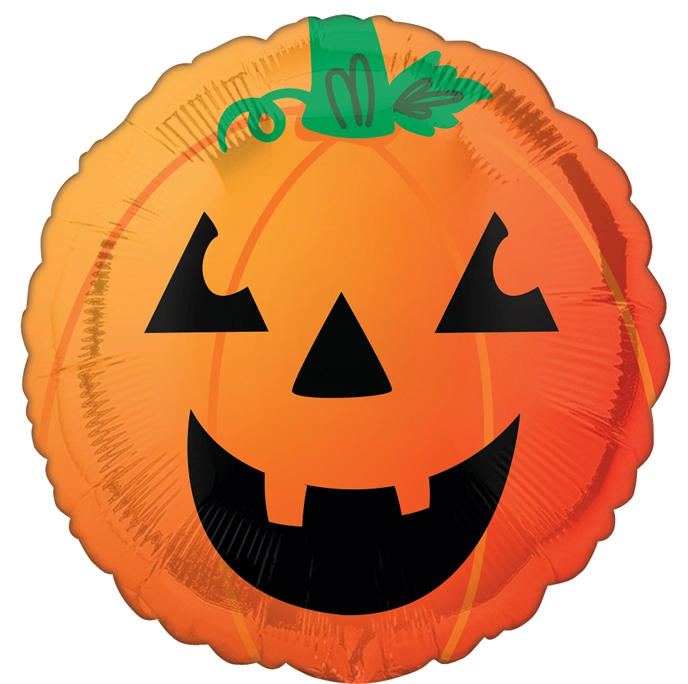 Halloween Fun & Spooky Pumpkin Metallic Balloon