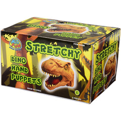 Stretchy Dino Hand Puppets/6 Per Disp