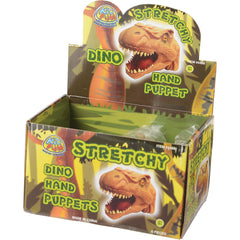 Stretchy Dino Hand Puppets/6 Per Disp