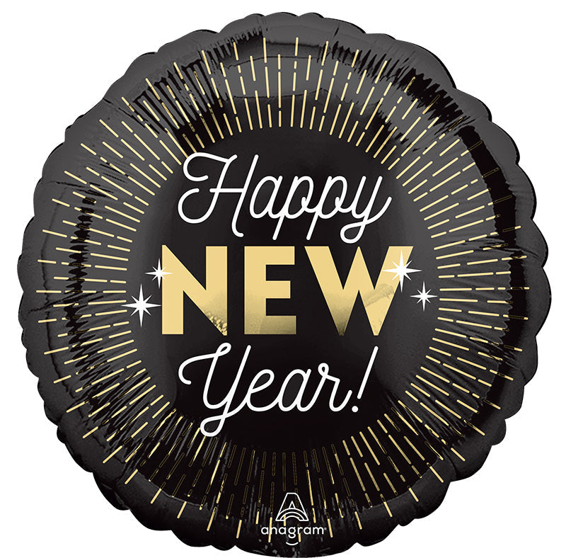 Midnight Glam New Year's Eve Foil Balloon - 18"