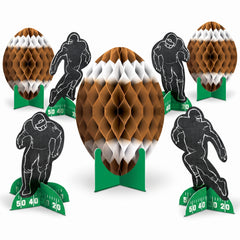 Football Honeycomb Centerpiece Kit - 7-Piece Set