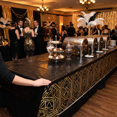 Hollywood Glitz & Glam Table Cover - Art Deco Style