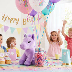 Unicorn Plush Balloon Weight Jar Accessory