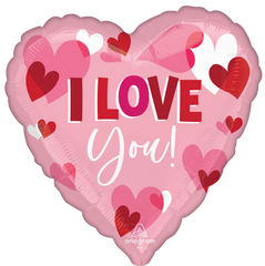 Playful Hearts Jumbo Foil Balloon - Valentine's Day