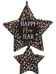 Vibrant New Year's Eve Colorful Super Shape Balloon