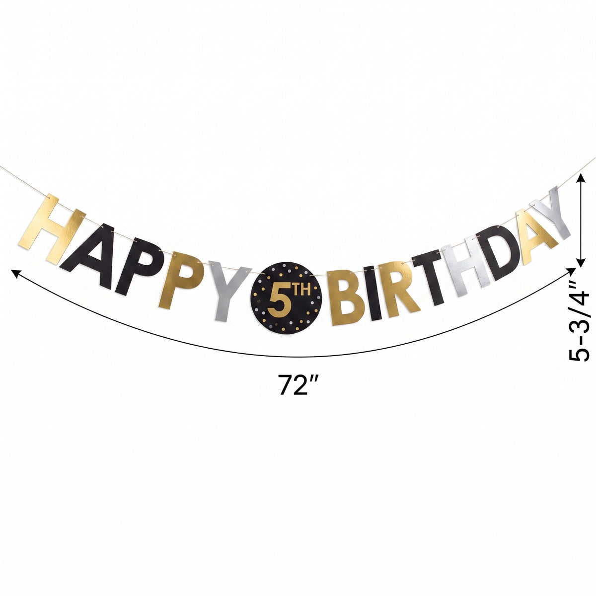Add an Age Confetti Wishes Happy Birthday Banner