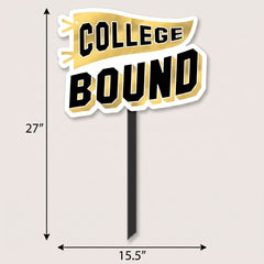 College Bound Yard Sign for Graduation Celebration