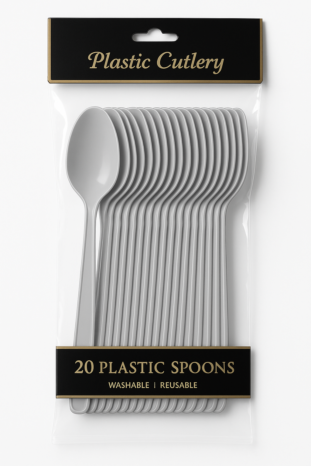 Silver Economy Plastic Spoons - Pack of 20