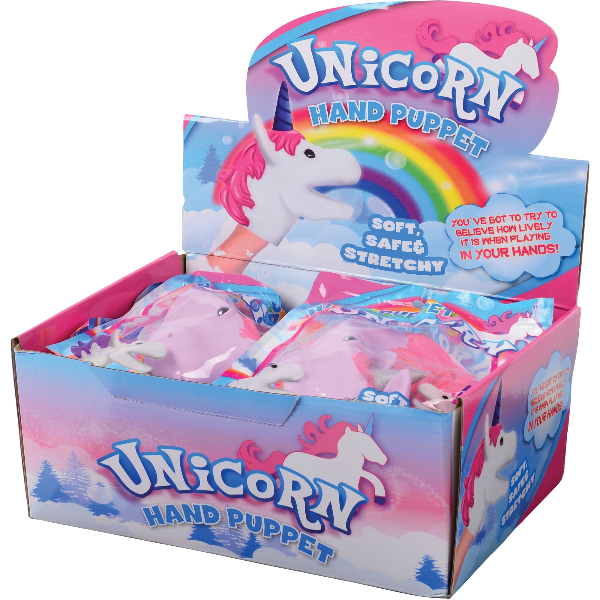 Unicorn Hand Puppets/12 Per Disp