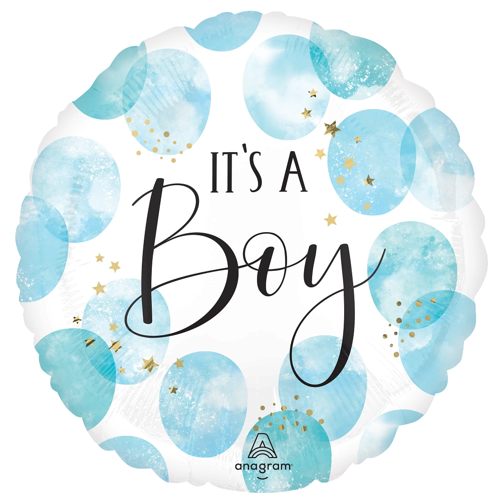 Baby Boy Watercolor Jumbo Foil Balloon