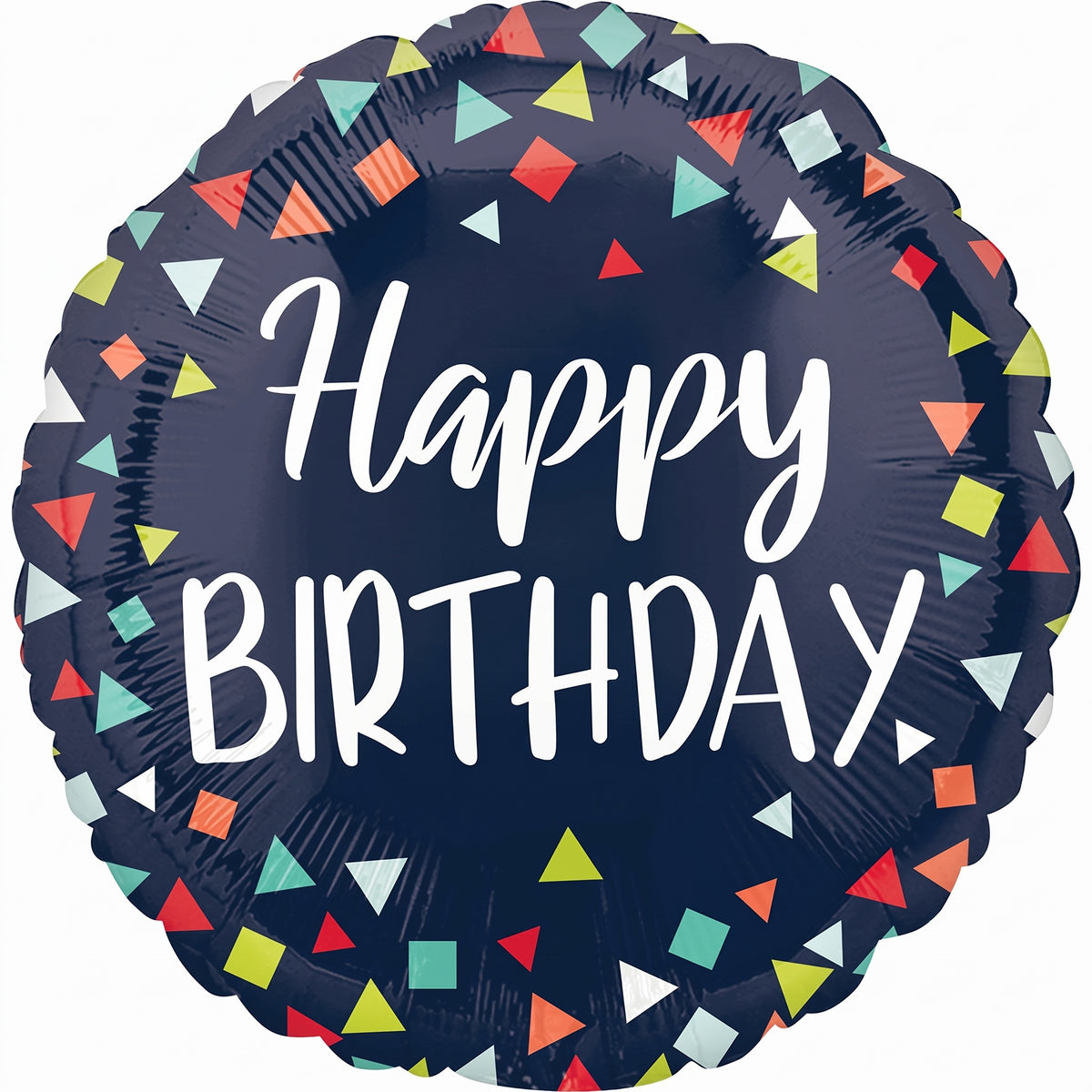 Colorful Confetti Happy Birthday Mylar Balloon - 18 Inch