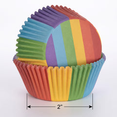 Rainbow Stripe Cupcake Baking Cups
