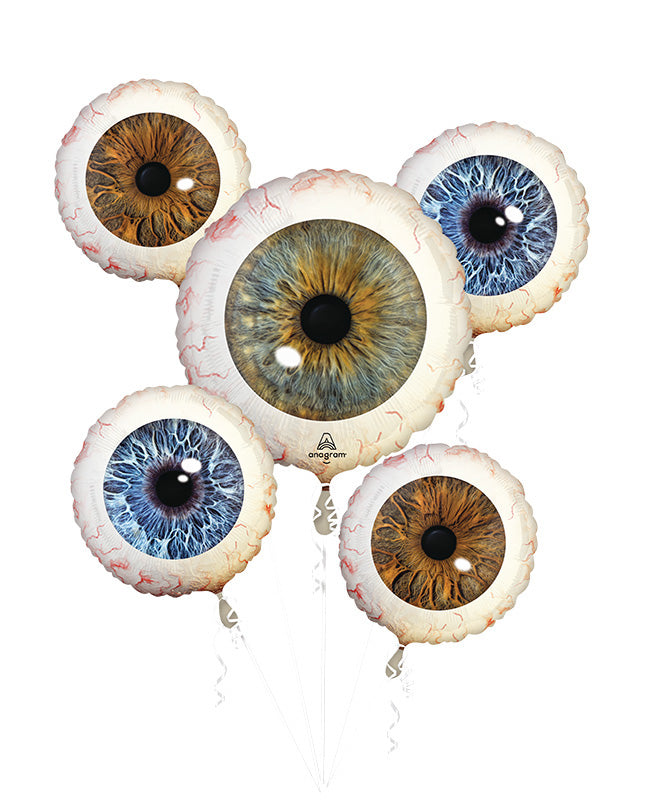 Creepy Eyeballs Halloween Foil Balloon Bouquet