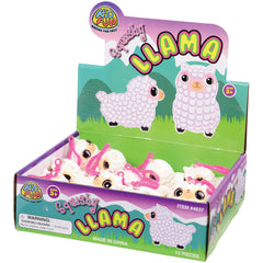 Squishy Llamas W/Glitter Eyes/12 Per Disp