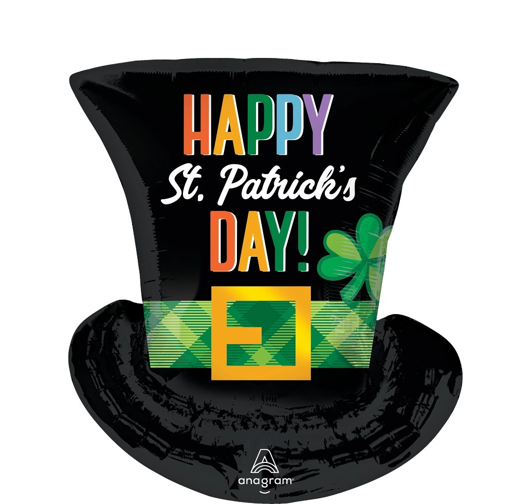 St. Patrick's Day Foil Super Shape Hat Balloon