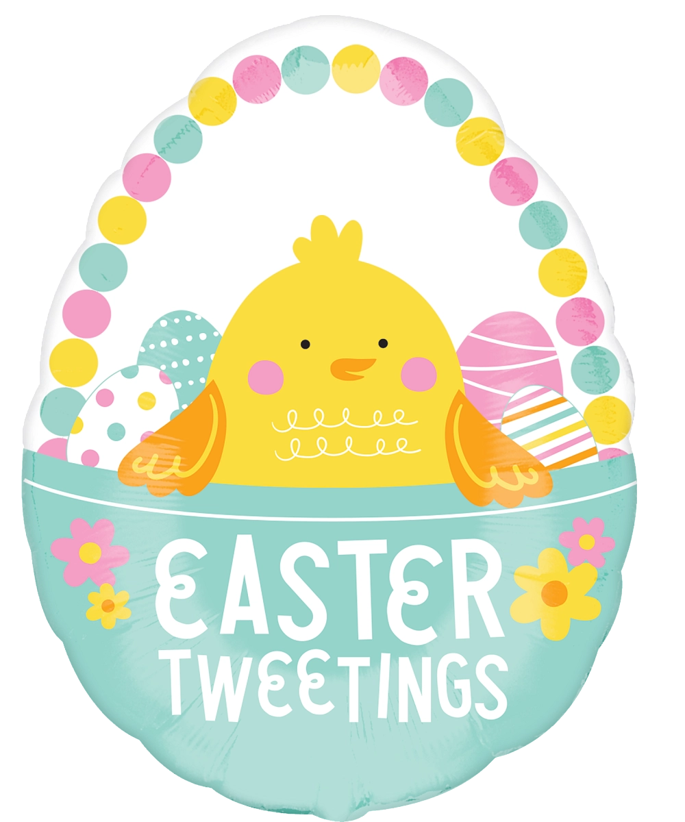 XL Twisted Chicks Easter Super Shape Balloon
