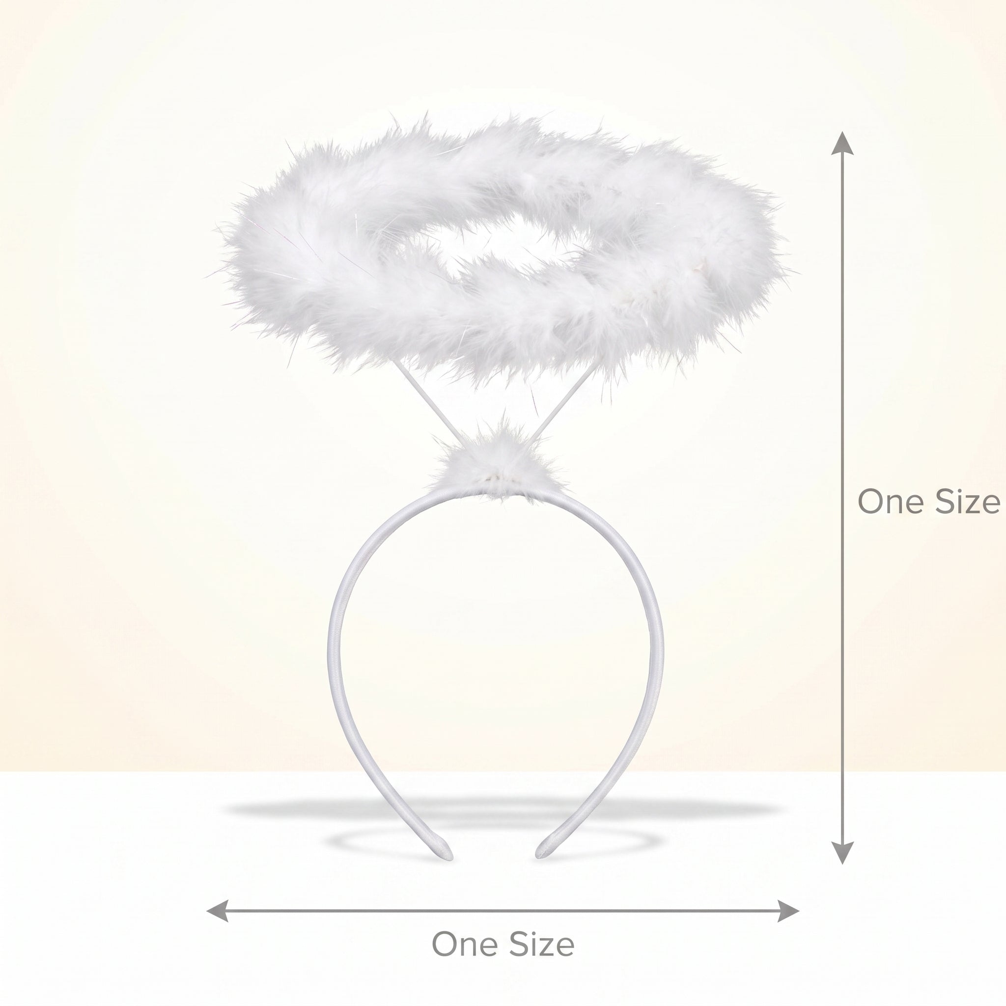 Marabou Angel Halo Headband - White